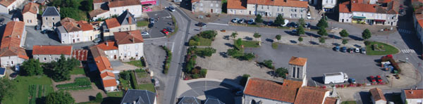 Bourg de Saint aubin le cloud vue du ciel