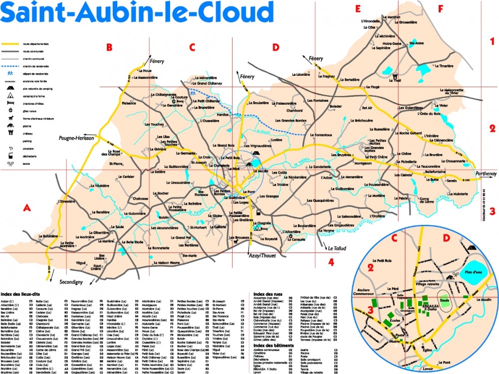 Plan de Saint Aubin Le Cloud en Deux Sèvres 79