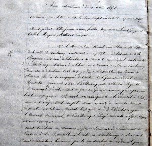 Extrait de la délibération du 2 avril 1865